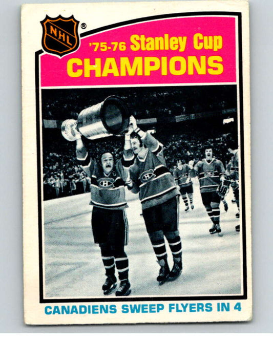 1976-77 O-Pee-Chee #264 Montreal Canadiens Stanley Champions  V57033 Image 1