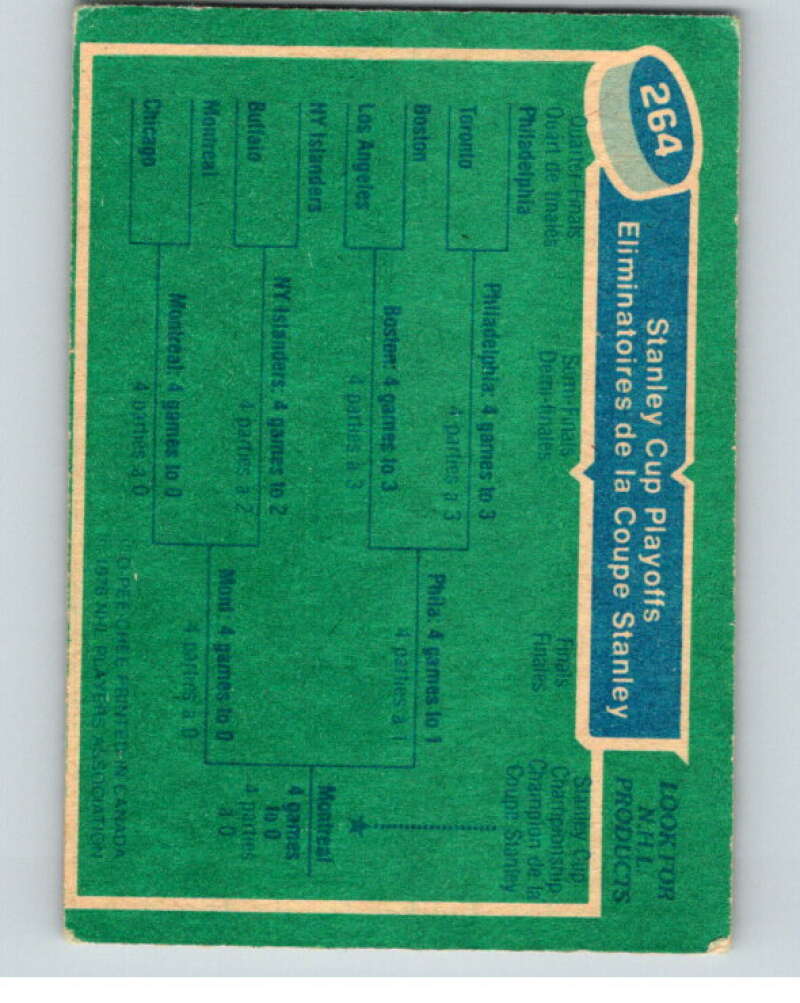 1976-77 O-Pee-Chee #264 Montreal Canadiens Stanley Champions  V57033 Image 2