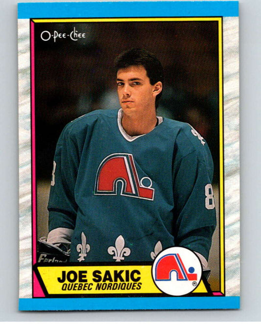 1989-90 O-Pee-Chee #113 Joe Sakic  RC Rookie Quebec Nordiques  V57054 Image 1