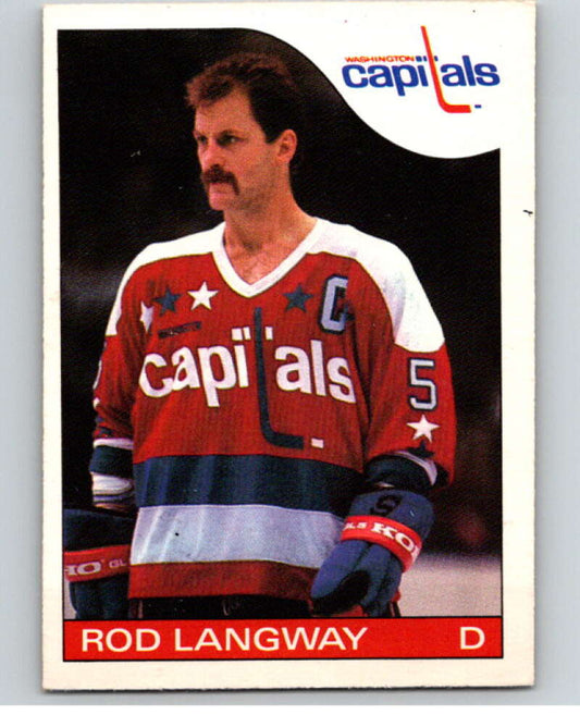 1985-86 O-Pee-Chee #8 Rod Langway  Washington Capitals  V57061 Image 1