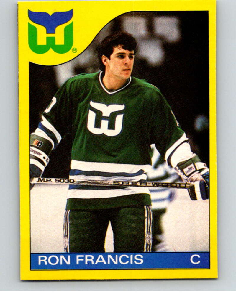 1985-86 O-Pee-Chee Box Bottom #F Ron Francis  V57070 Image 1