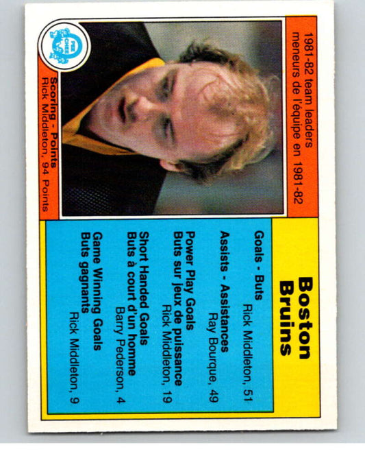 1982-83 O-Pee-Chee #6 Rick Middleton TL  Boston Bruins  V57111 Image 1