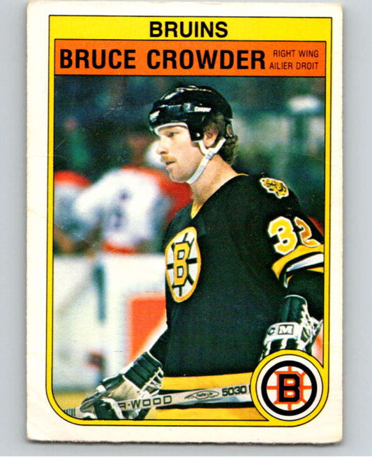 1982-83 O-Pee-Chee #9 Bruce Crowder  RC Rookie Boston Bruins  V57120 Image 1