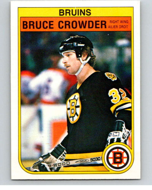 1982-83 O-Pee-Chee #9 Bruce Crowder  RC Rookie Boston Bruins  V57123 Image 1