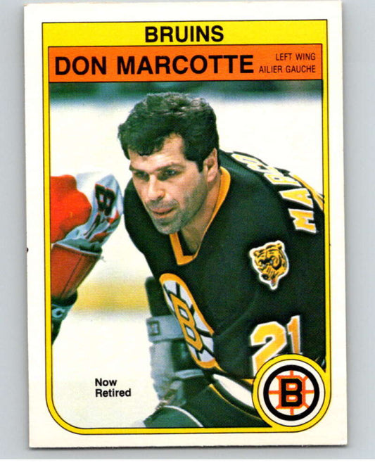 1982-83 O-Pee-Chee #14 Don Marcotte  Boston Bruins  V57153 Image 1