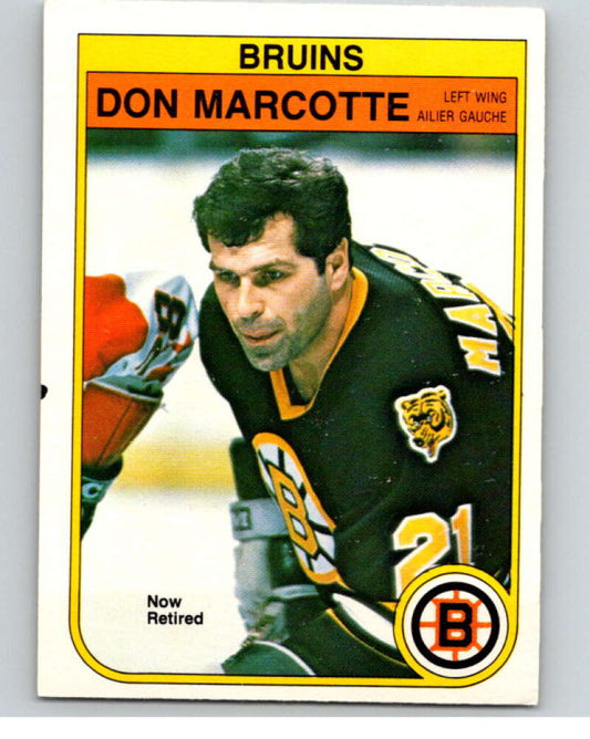 1982-83 O-Pee-Chee #14 Don Marcotte  Boston Bruins  V57154 Image 1