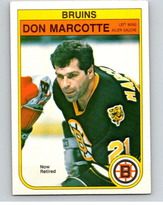 1982-83 O-Pee-Chee #14 Don Marcotte  Boston Bruins  V57155 Image 1
