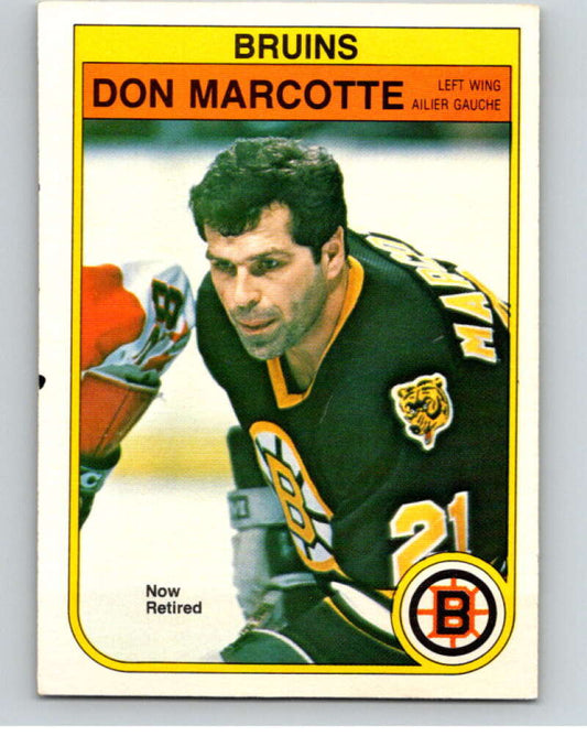 1982-83 O-Pee-Chee #14 Don Marcotte  Boston Bruins  V57156 Image 1
