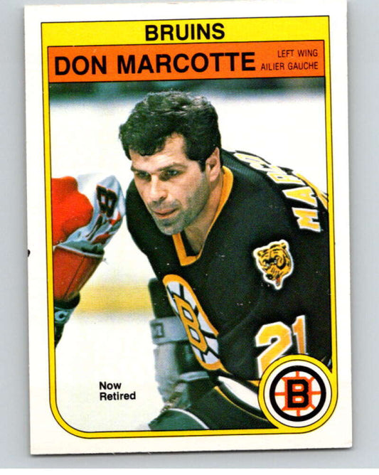 1982-83 O-Pee-Chee #14 Don Marcotte  Boston Bruins  V57158 Image 1