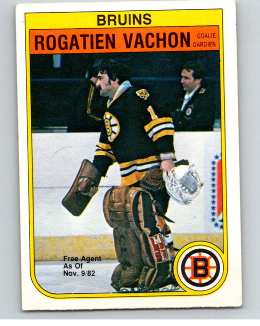 1982-83 O-Pee-Chee #23 Rogie Vachon  Boston Bruins  V57203 Image 1