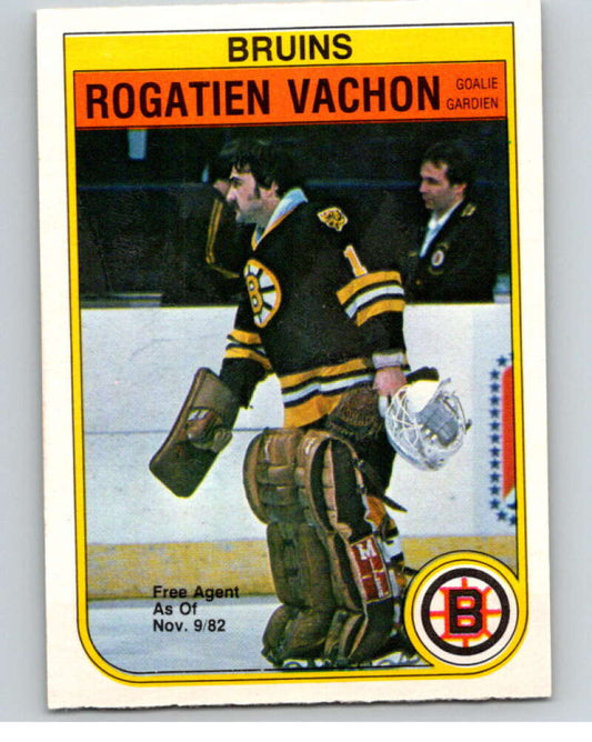 1982-83 O-Pee-Chee #23 Rogie Vachon  Boston Bruins  V57206 Image 1
