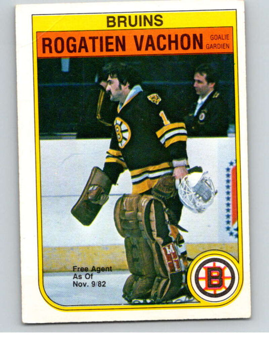 1982-83 O-Pee-Chee #23 Rogie Vachon  Boston Bruins  V57207 Image 1