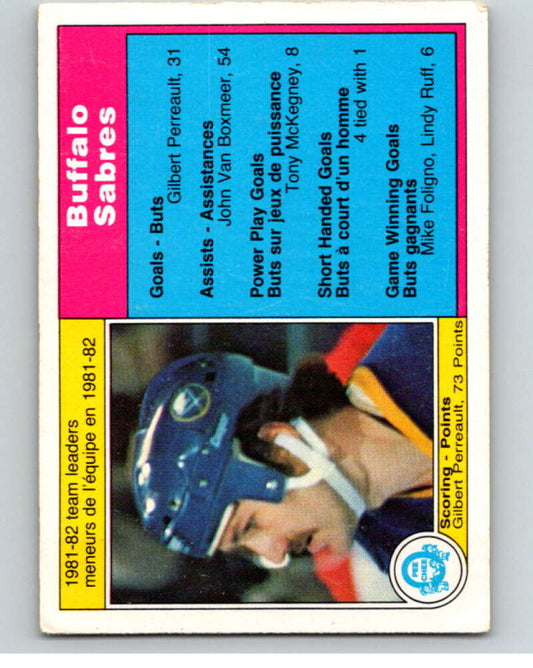 1982-83 O-Pee-Chee #25 Gilbert Perreault TL  Buffalo Sabres  V57214 Image 1
