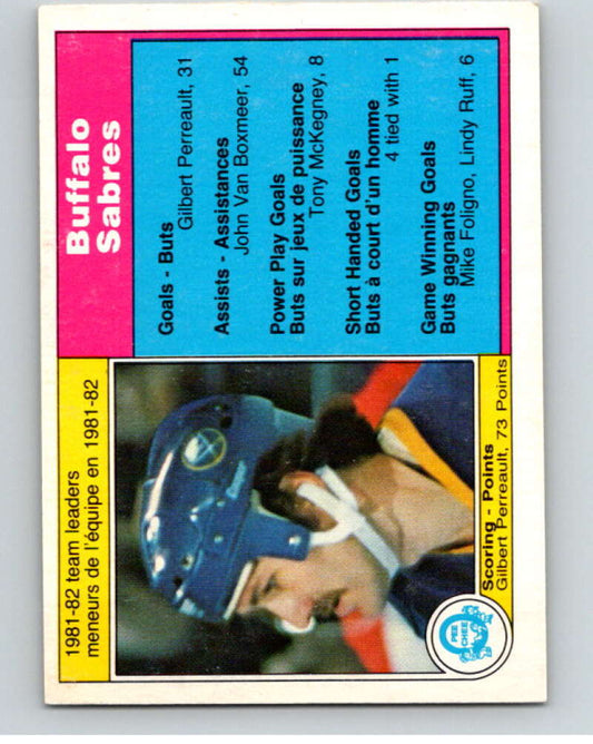 1982-83 O-Pee-Chee #25 Gilbert Perreault TL  Buffalo Sabres  V57216 Image 1