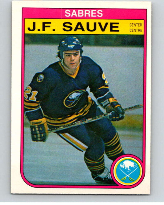 1982-83 O-Pee-Chee #33 J.F. Sauve  RC Rookie Buffalo Sabres  V57280 Image 1