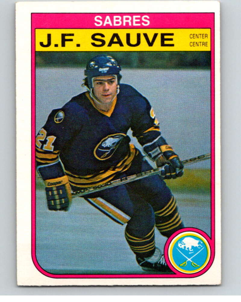 1982-83 O-Pee-Chee #33 J.F. Sauve  RC Rookie Buffalo Sabres  V57282 Image 1