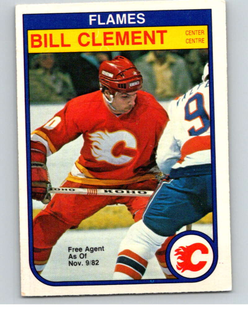 1982-83 O-Pee-Chee #44 Bill Clement  RC Rookie Calgary Flames  V57382 Image 1