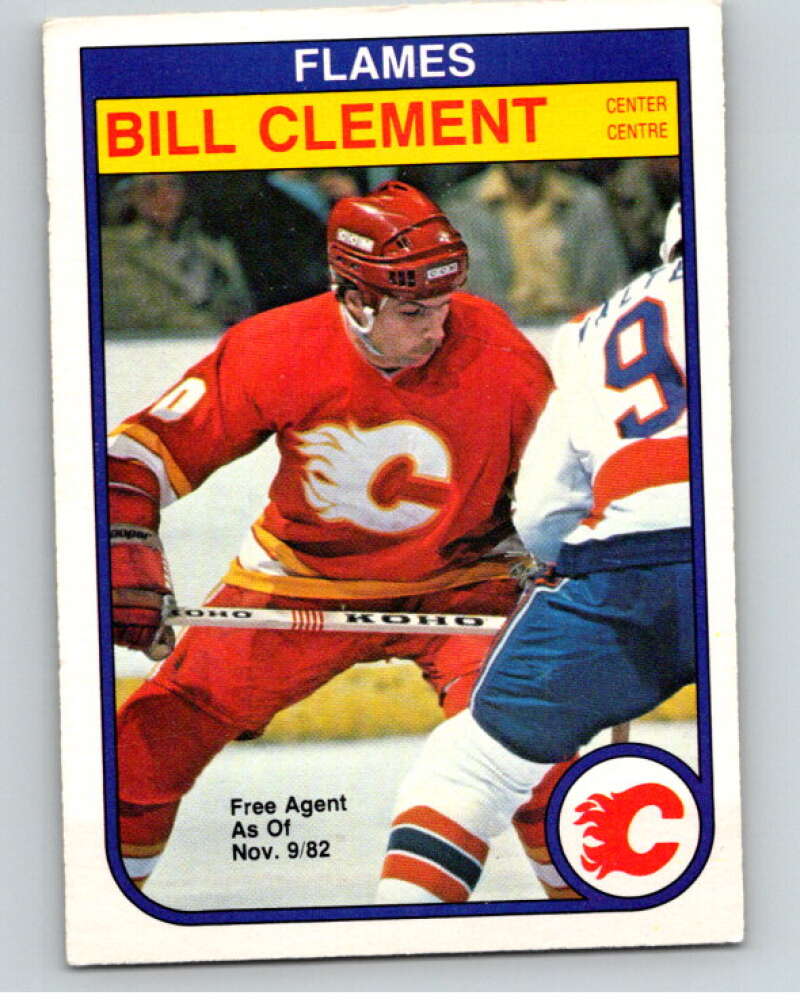 1982-83 O-Pee-Chee #44 Bill Clement  RC Rookie Calgary Flames  V57383 Image 1