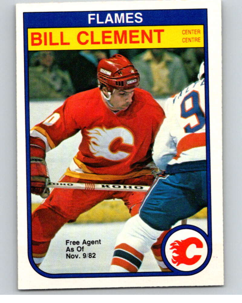 1982-83 O-Pee-Chee #44 Bill Clement  RC Rookie Calgary Flames  V57384 Image 1