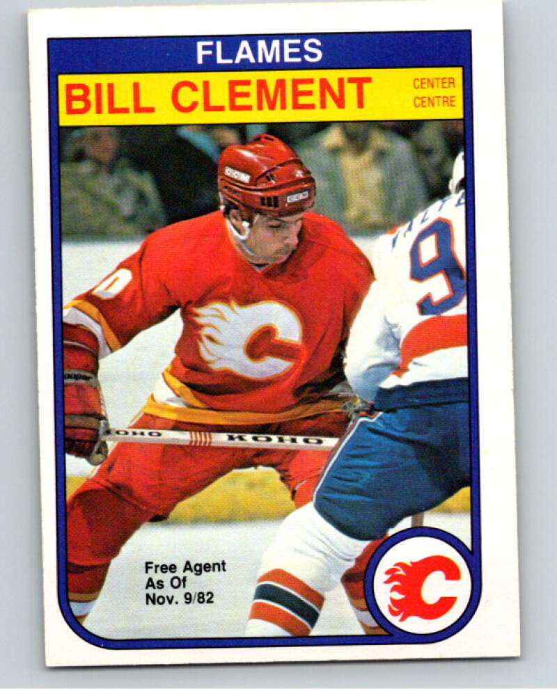 1982-83 O-Pee-Chee #44 Bill Clement  RC Rookie Calgary Flames  V57385 Image 1