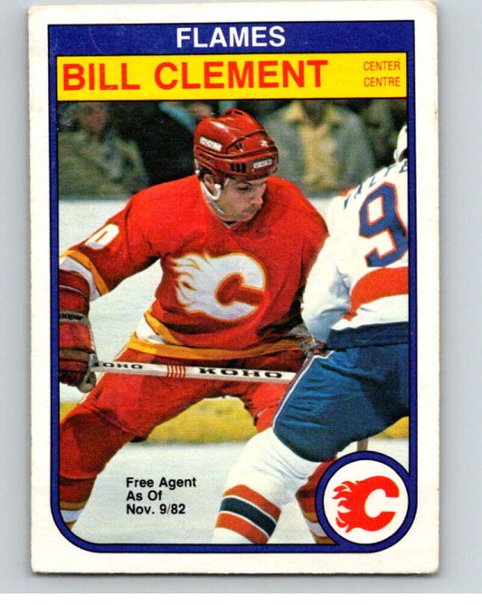 1982-83 O-Pee-Chee #44 Bill Clement  RC Rookie Calgary Flames  V57386 Image 1