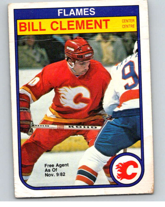 1982-83 O-Pee-Chee #44 Bill Clement  RC Rookie Calgary Flames  V57387 Image 1