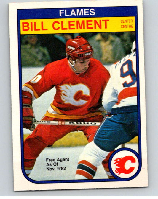 1982-83 O-Pee-Chee #44 Bill Clement  RC Rookie Calgary Flames  V57388 Image 1