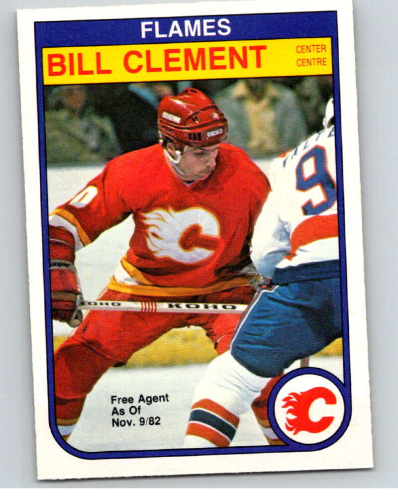 1982-83 O-Pee-Chee #44 Bill Clement  RC Rookie Calgary Flames  V57390 Image 1