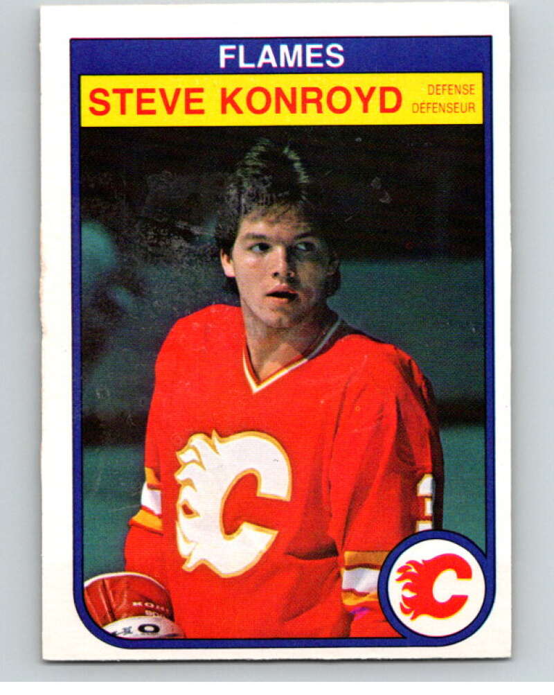 1982-83 O-Pee-Chee #48 Steve Konroyd  RC Rookie Calgary Flames  V57414 Image 1