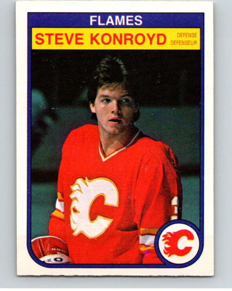 1982-83 O-Pee-Chee #48 Steve Konroyd  RC Rookie Calgary Flames  V57417 Image 1