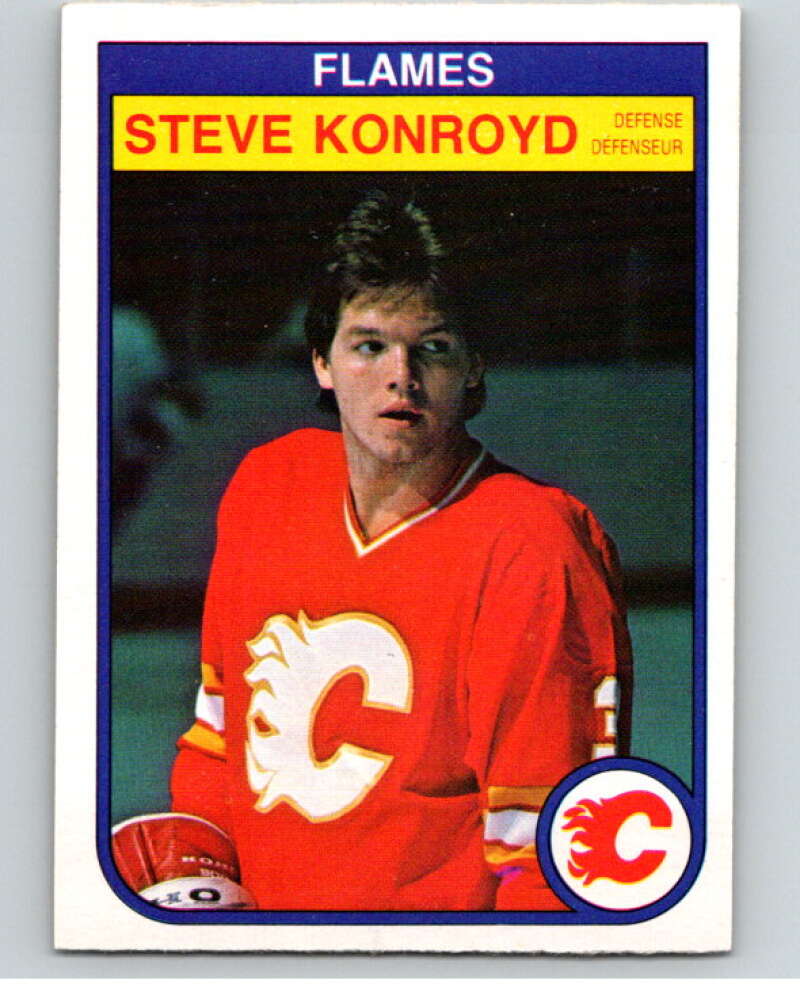 1982-83 O-Pee-Chee #48 Steve Konroyd  RC Rookie Calgary Flames  V57418 Image 1