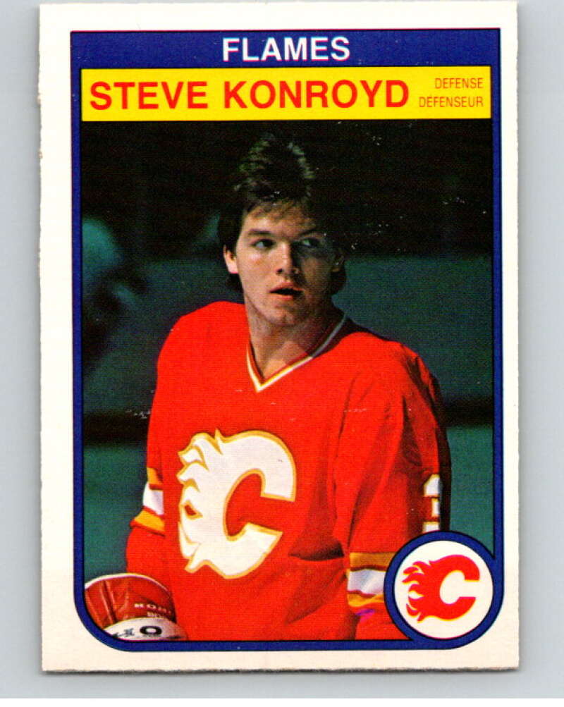 1982-83 O-Pee-Chee #48 Steve Konroyd  RC Rookie Calgary Flames  V57420 Image 1