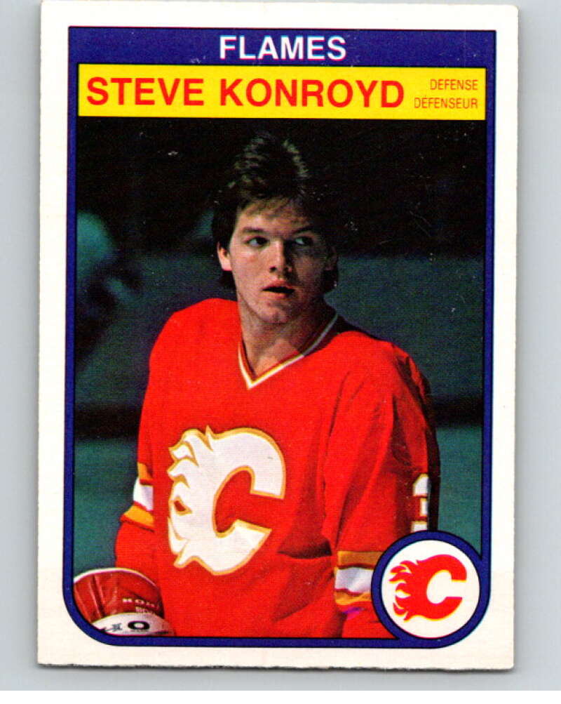 1982-83 O-Pee-Chee #48 Steve Konroyd  RC Rookie Calgary Flames  V57422 Image 1