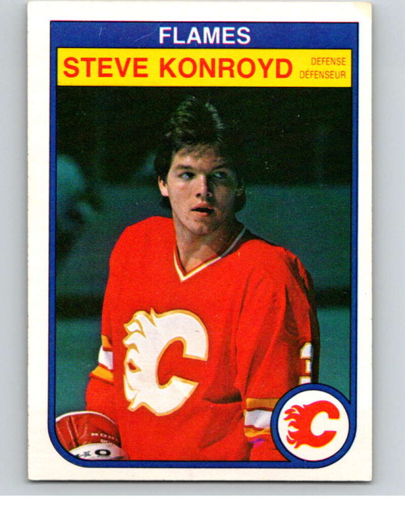 1982-83 O-Pee-Chee #48 Steve Konroyd  RC Rookie Calgary Flames  V57423 Image 1