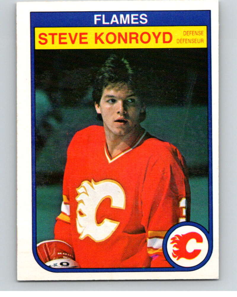 1982-83 O-Pee-Chee #48 Steve Konroyd  RC Rookie Calgary Flames  V57427 Image 1