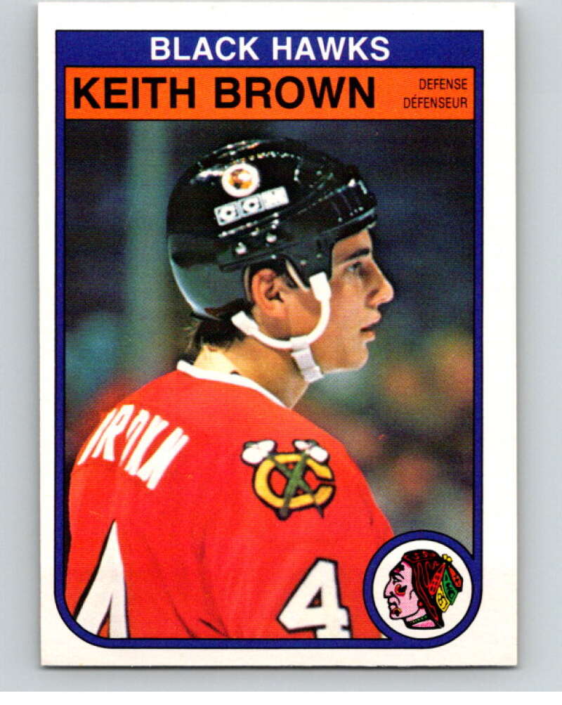 1982-83 O-Pee-Chee #62 Keith Brown  Chicago Blackhawks  V57527 Image 1