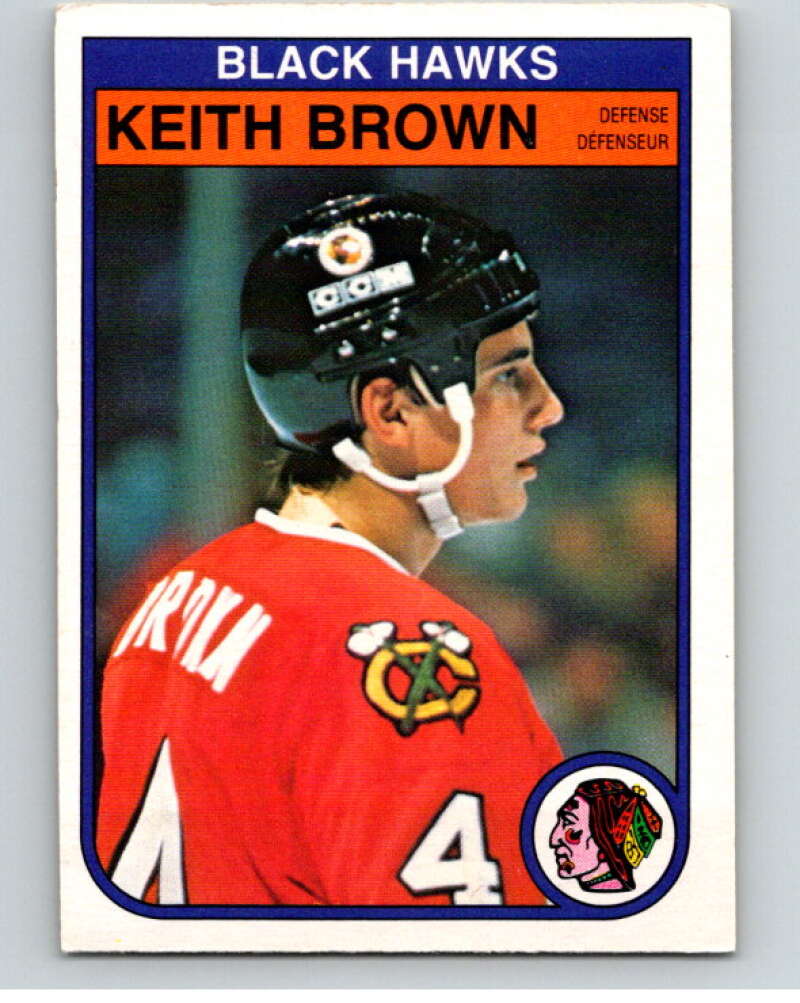 1982-83 O-Pee-Chee #62 Keith Brown  Chicago Blackhawks  V57528 Image 1