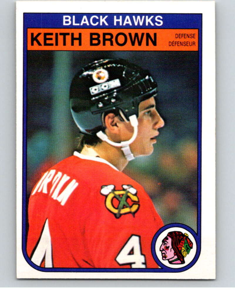 1982-83 O-Pee-Chee #62 Keith Brown  Chicago Blackhawks  V57530 Image 1