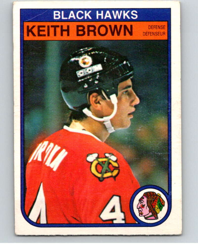 1982-83 O-Pee-Chee #62 Keith Brown  Chicago Blackhawks  V57531 Image 1