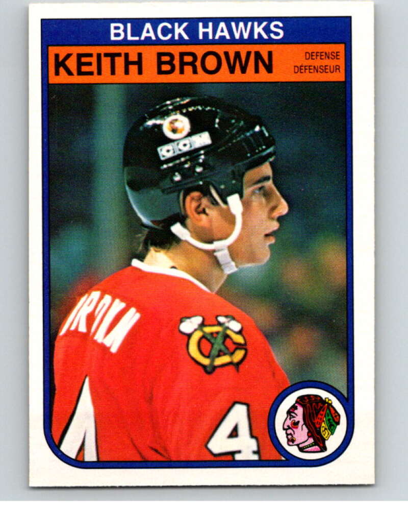 1982-83 O-Pee-Chee #62 Keith Brown  Chicago Blackhawks  V57532 Image 1