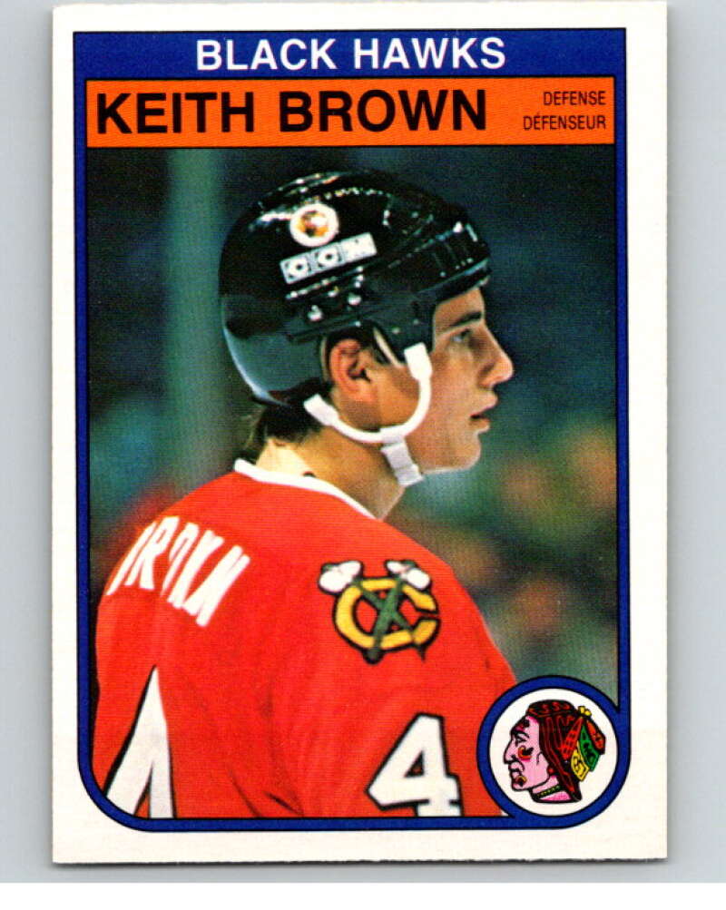 1982-83 O-Pee-Chee #62 Keith Brown  Chicago Blackhawks  V57533 Image 1