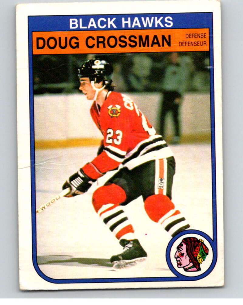 1982-83 O-Pee-Chee #63 Doug Crossman  RC Rookie Chicago Blackhawks  V57539 Image 1