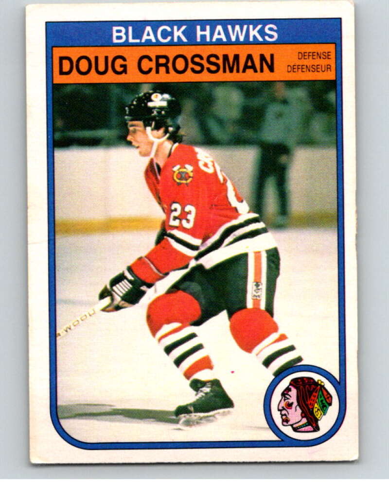 1982-83 O-Pee-Chee #63 Doug Crossman  RC Rookie Chicago Blackhawks  V57540 Image 1