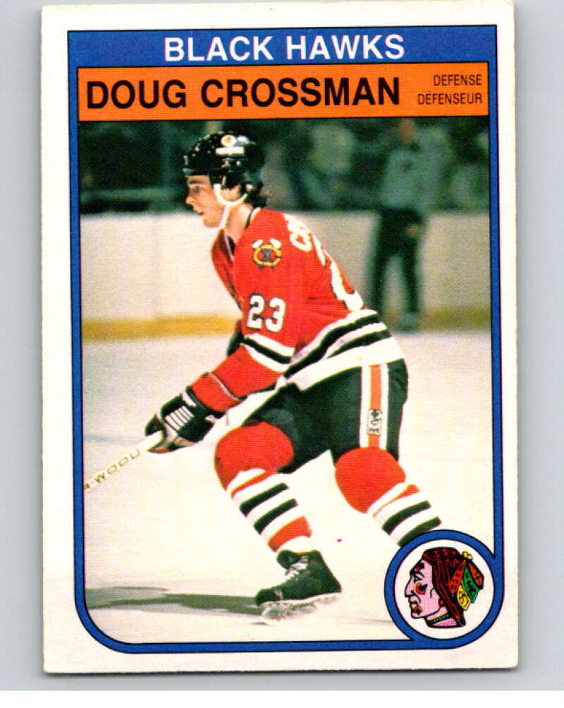 1982-83 O-Pee-Chee #63 Doug Crossman  RC Rookie Chicago Blackhawks  V57541 Image 1