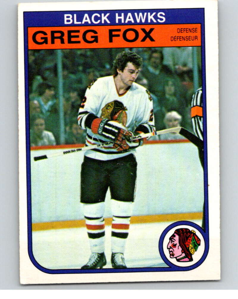 1982-83 O-Pee-Chee #65 Greg Fox  RC Rookie Chicago Blackhawks  V57548 Image 1