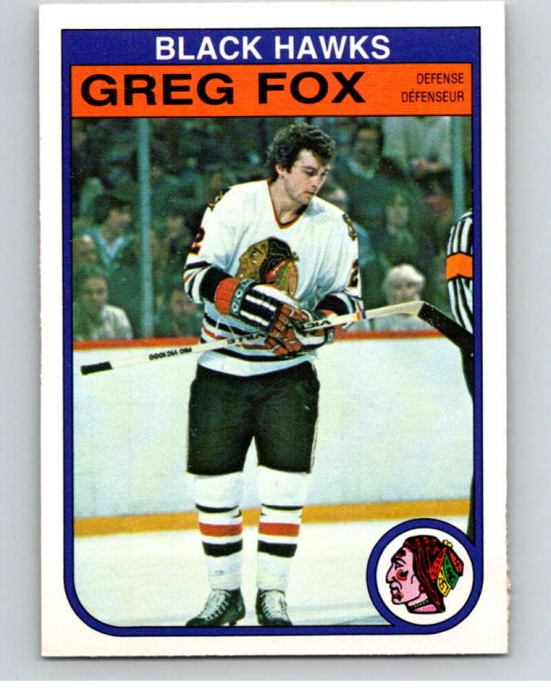 1982-83 O-Pee-Chee #65 Greg Fox  RC Rookie Chicago Blackhawks  V57550 Image 1