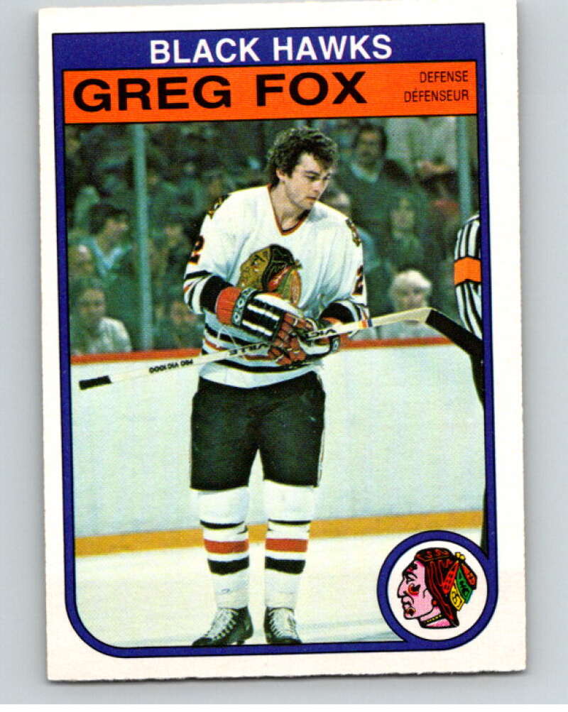 1982-83 O-Pee-Chee #65 Greg Fox  RC Rookie Chicago Blackhawks  V57551 Image 1