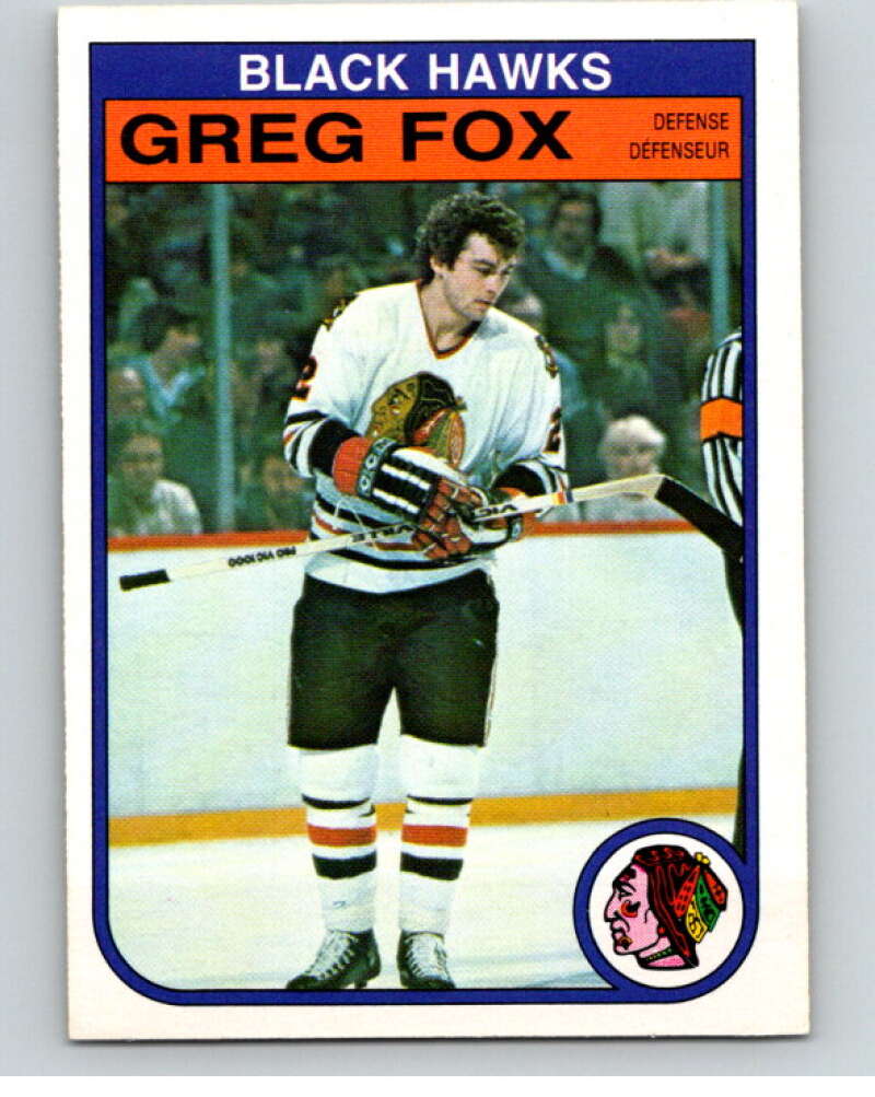 1982-83 O-Pee-Chee #65 Greg Fox  RC Rookie Chicago Blackhawks  V57552 Image 1