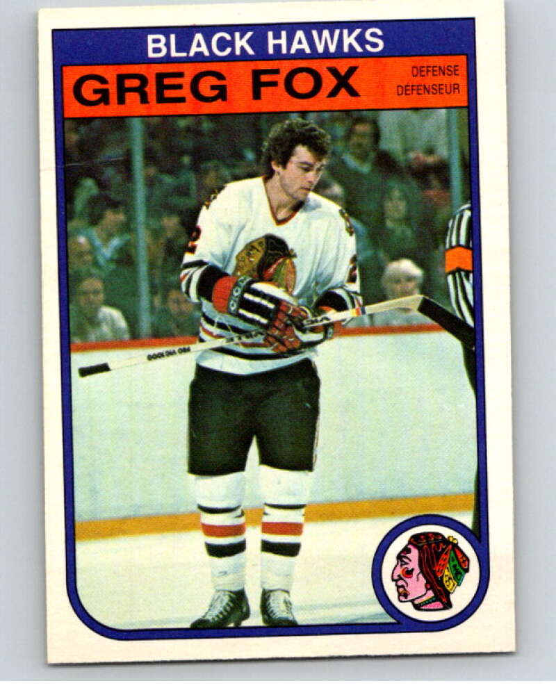 1982-83 O-Pee-Chee #65 Greg Fox  RC Rookie Chicago Blackhawks  V57556 Image 1