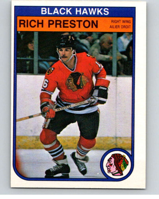 1982-83 O-Pee-Chee #71 Rich Preston  Chicago Blackhawks  V57593 Image 1